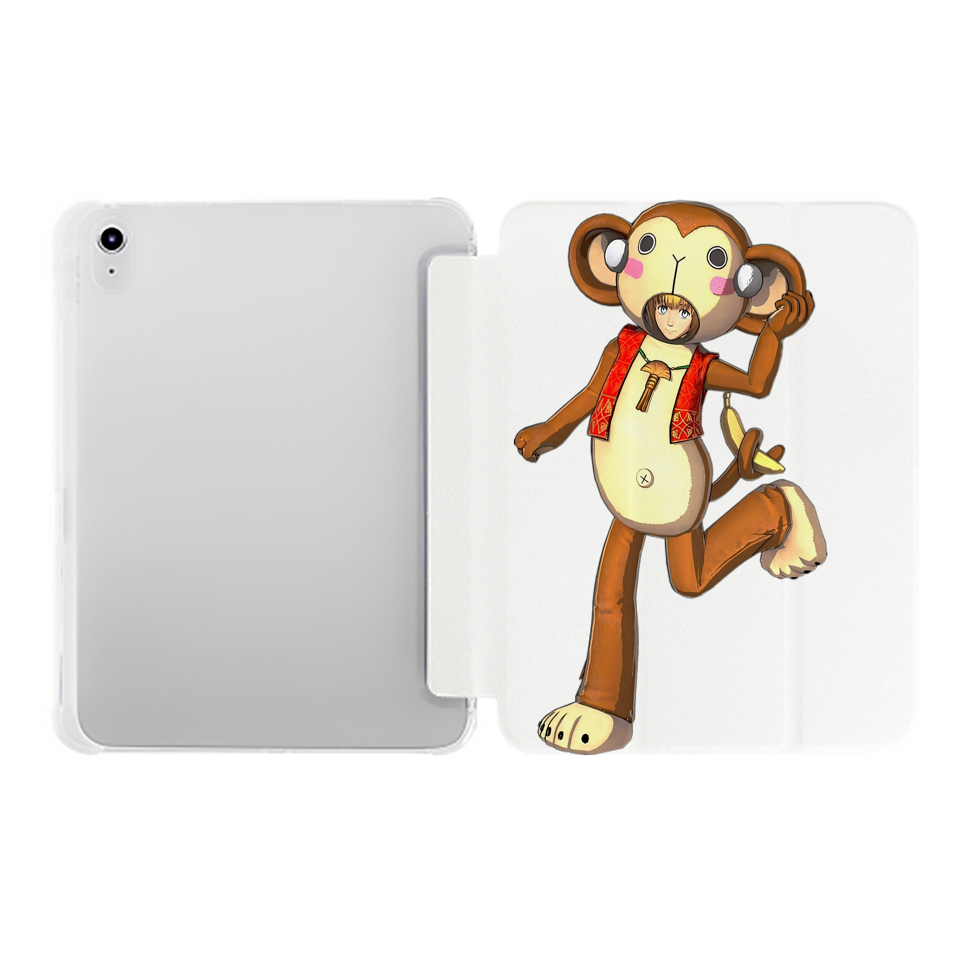 （画像用） 進撃の巨人 アルミン·アルレルト Attack on Titan Armin Arlert IPad ケース ペン収納付き 三つ折りスタンド PUレザー×シリコン 対応機種9.5/10.5/10.9インチ
